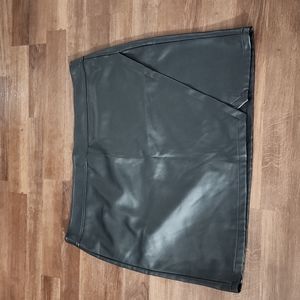 Plus Faux Leather Skirt